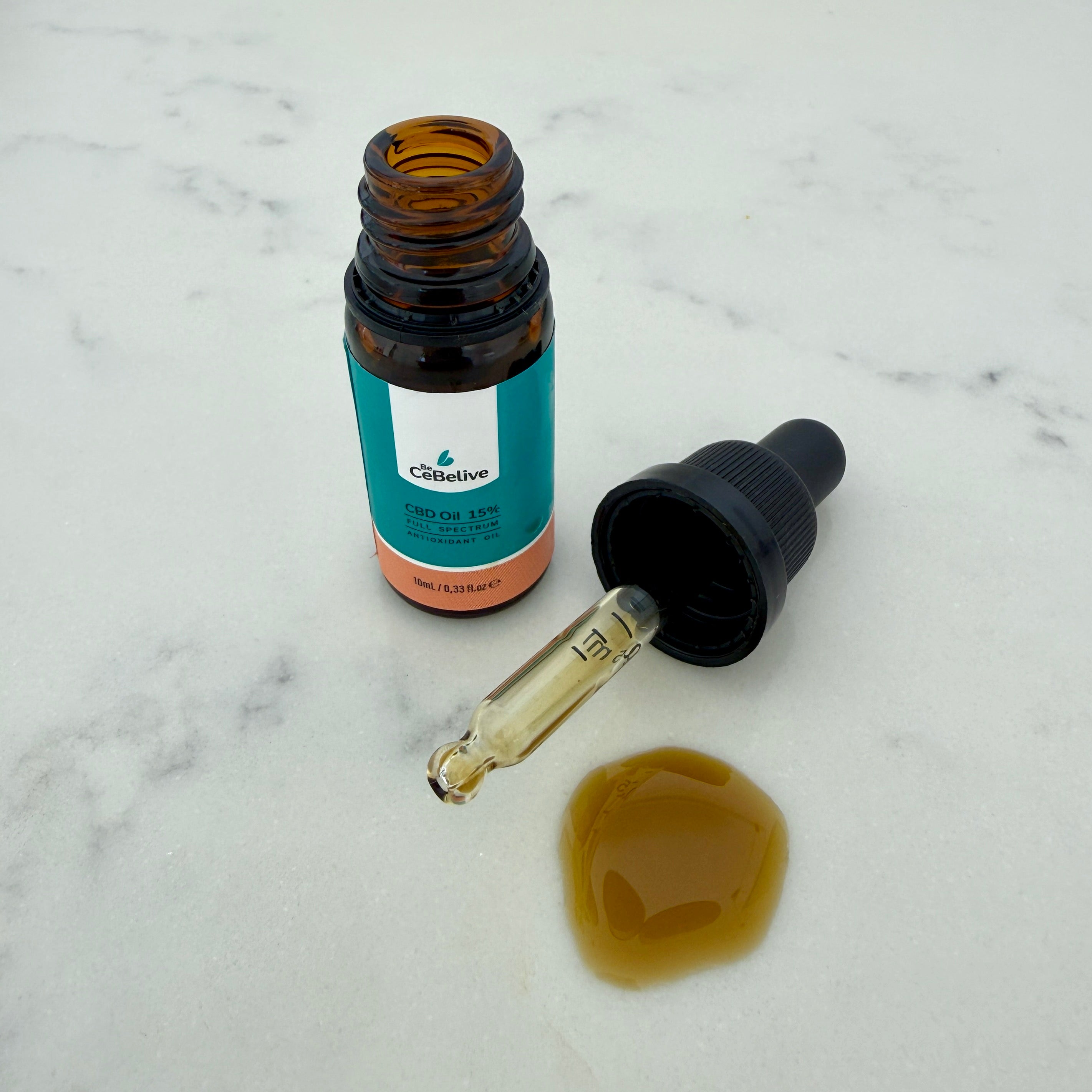 Off the Grind Restorative Rest 15% full-spectrum CBD oil bottle with dropper
